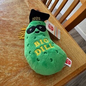 Green Plush Pickle gift card holder- 2025 graduates